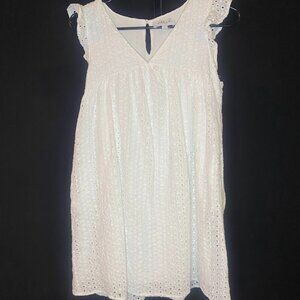 Gilli White Eyelet Lace Dress
